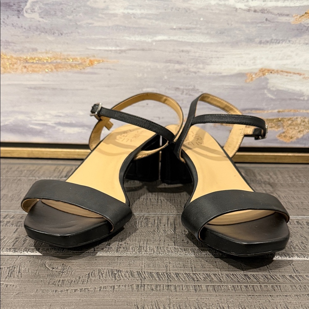 Naturalizer Black Strappy Heels